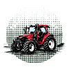 Gårdsliv – Rød Traktor Vintage-ord Gave