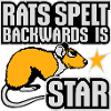 Rats scritto al contrario è Star Lustiger Ratte Spruch