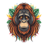 Tropical Orangutan Head