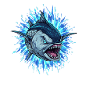 Blue deep-sea fish with energy shock