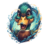 Cheerful Waterfowl Splash