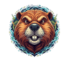Glowing beaver in the neon ring