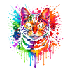 Bengal in Neon | Katzenkunst Pop Art