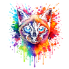 Siamkatze Neon | Katzenkunst Pop Art