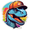Dinosaur Rainbow Cap