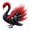 Shadow Raven with Skulls and Spikes