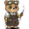 Bear Mechanic Steampunk Robotic Arm
