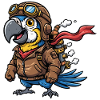 Perroquet Aviateur Steampunk Vol Aventure