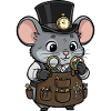 Mouse Watchmaker Steampunk Top Hat Watch