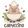 Capyccino Capybara Coffee Motif