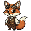 Fox Steampunk Weste Gears Süßer Flieger
