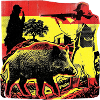Hunter Spain Flag Spanish Boar