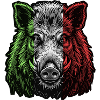 Sanglier Drapeau Italien Italien