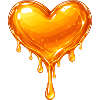 Honey Heart Dripping Illustration