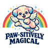 Pawsitively Magical Cute Puppy Dog Rainbow