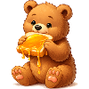Sweet bear with honey bread