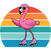 Exotic Retro Pink Flamingo With Sunglasses