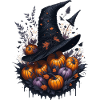 Witch Hat Pumpkin Autumn Magic