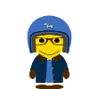 GEEKLEY blue biker and oiled jacket