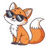 Fuchs-Swag mit Sonnenbrille