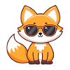 Kawaii Fox with Sunglasses