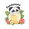 Panda Banana Motiv Sødt Dyredesign