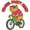 Squadra di festa in gravel retrò Capybara anni '90