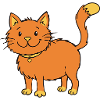 Cute Orange Cartoon Cat Illustration