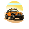 Off-road 4x4 off-road car orange
