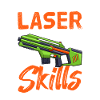 Laser Skills Funny Gaming Blaster Art
