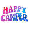 Lettrage Farbenspiel Happy Camper