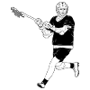 Black and White Lacrosse Player
