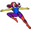 Reclining laughing woman