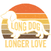 Retro gravhund-silhuet - Long Dog Love