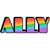 Lettres arc-en-ciel Ally
