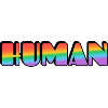 Rainbow Human Typography