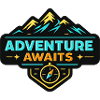Adventure Awaits Mountain Landscape Compass