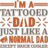 Papa tatoué Papa Père Cool