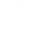Minimalist chicken line drawing