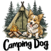 Camping Dog Siger Camping Dog Camper Gave