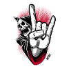 Skeleton Rock Hand Illustration