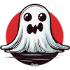Kawaii Geist im Mondschein