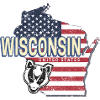 Wisconsin United States Retro Wall Map
