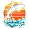 Orca at sunset