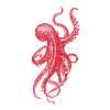 Roter Oktopus 