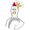 Chicken with crown