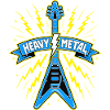 Striscione Heavy Metal con chitarra elettrica