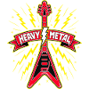 Bannière Heavy Metal avec guitare électrique