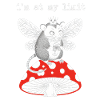 Souris ailée limitée sur champignon