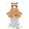 Räuchbär Zen auf Tonne